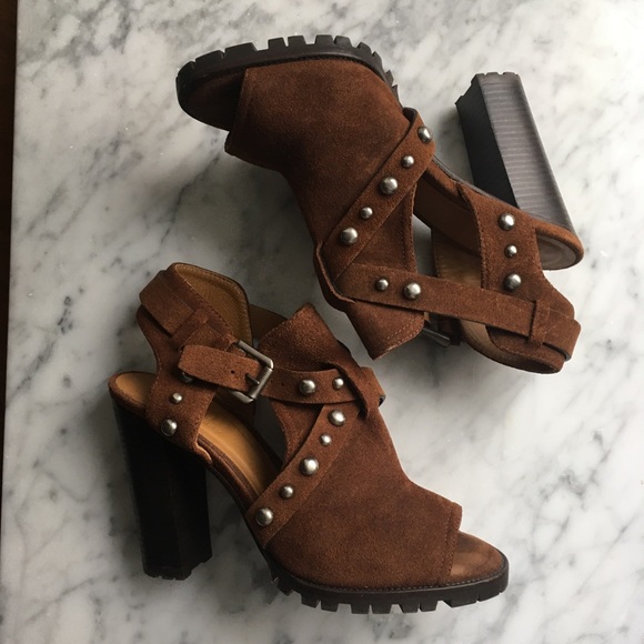 Polo Ralph Lauren Suede Moto Studded Sandals